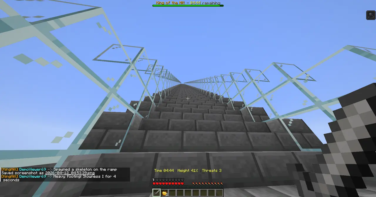King of the Hill gameplay screenshot showing 5+ coins