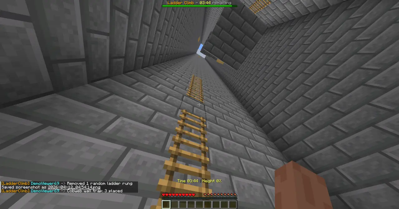 Ladder Climb gameplay screenshot showing 5+ coins