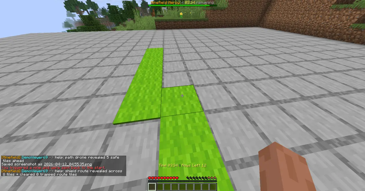 Minefield Mercy gameplay screenshot showing 499+ coins