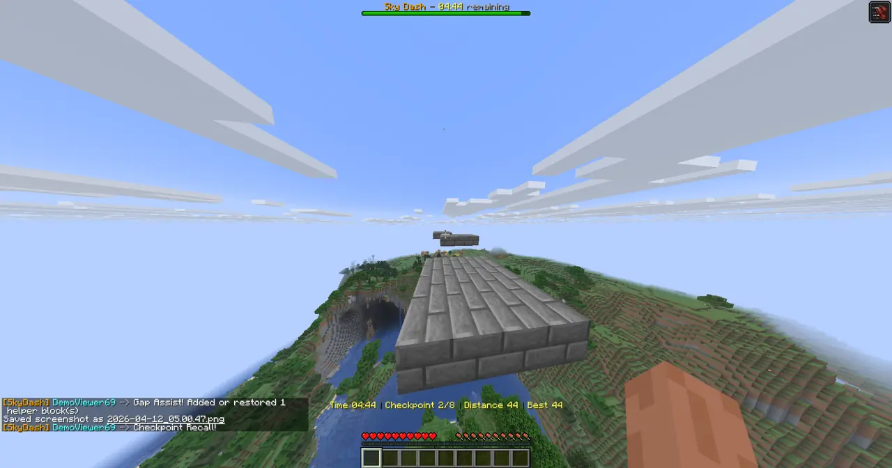 Sky Dash gameplay screenshot showing 5+ coins