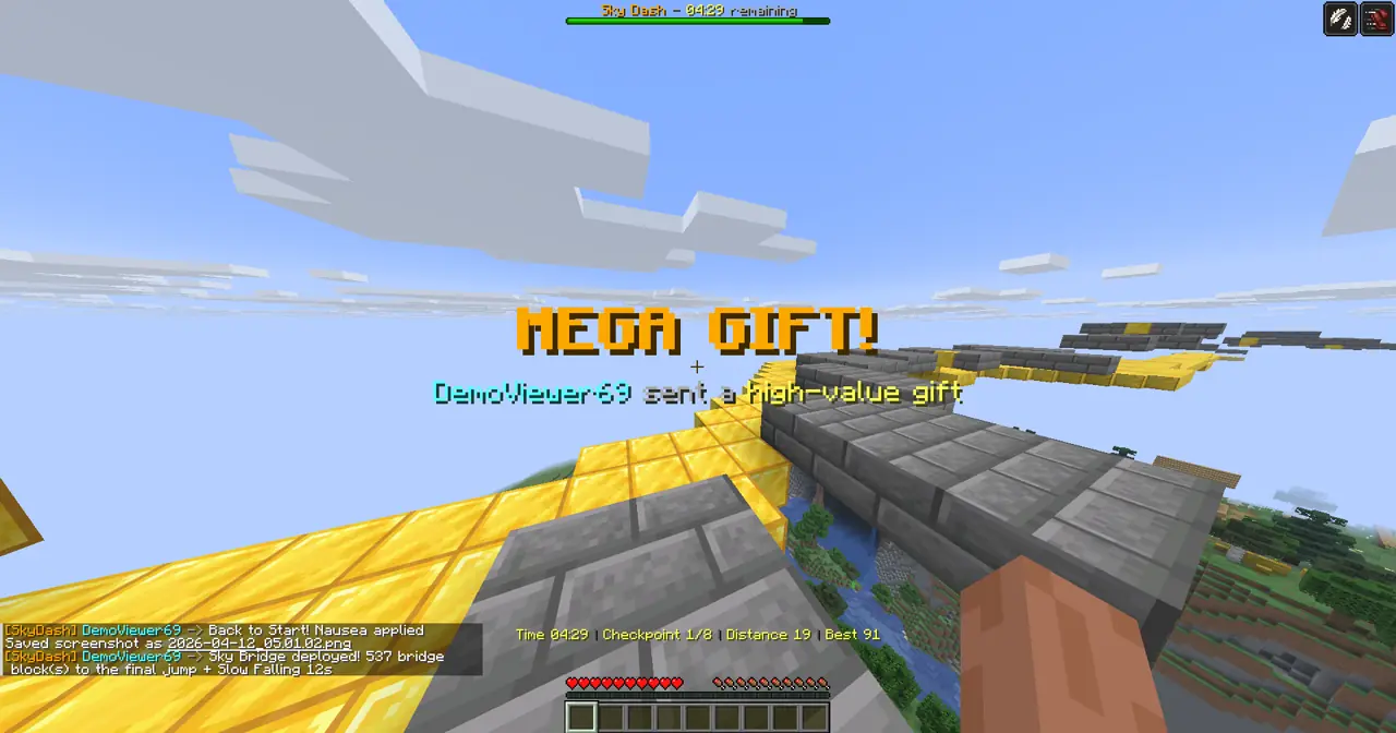 Sky Dash gameplay screenshot showing 999+ coins