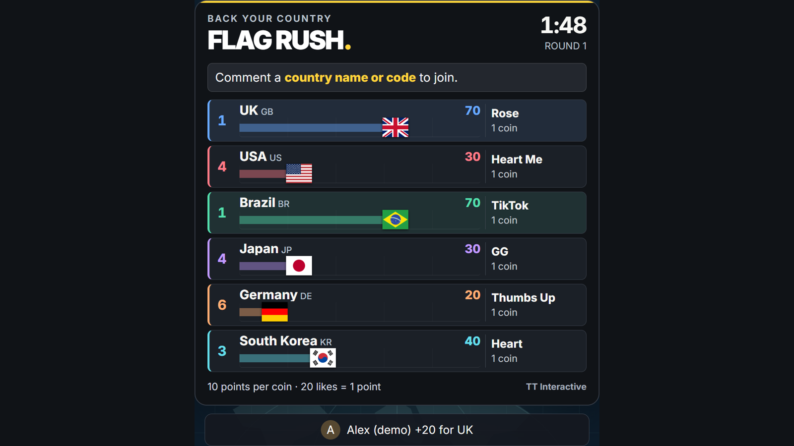 Flag Rush hero screenshot showing active play
