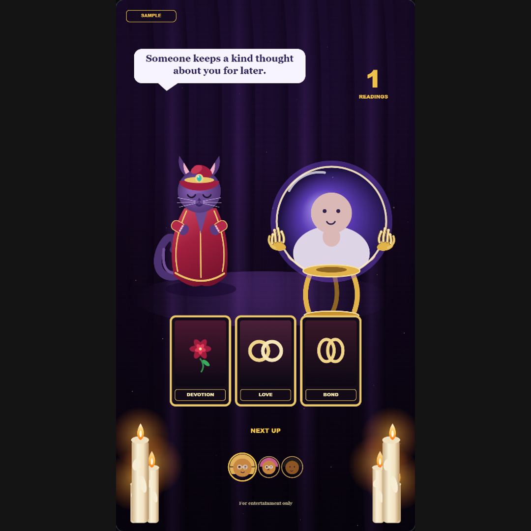Guess Your Future screenshot showing active play