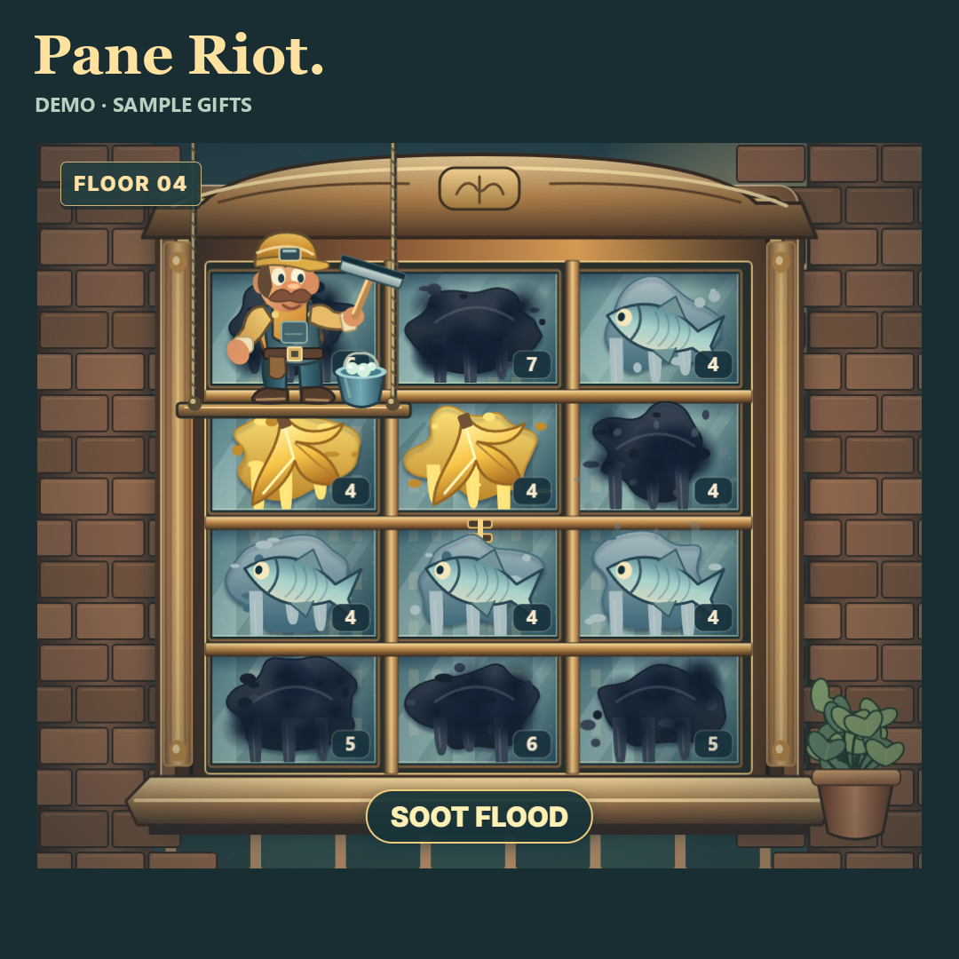 Pane Riot screenshot showing ink flood
