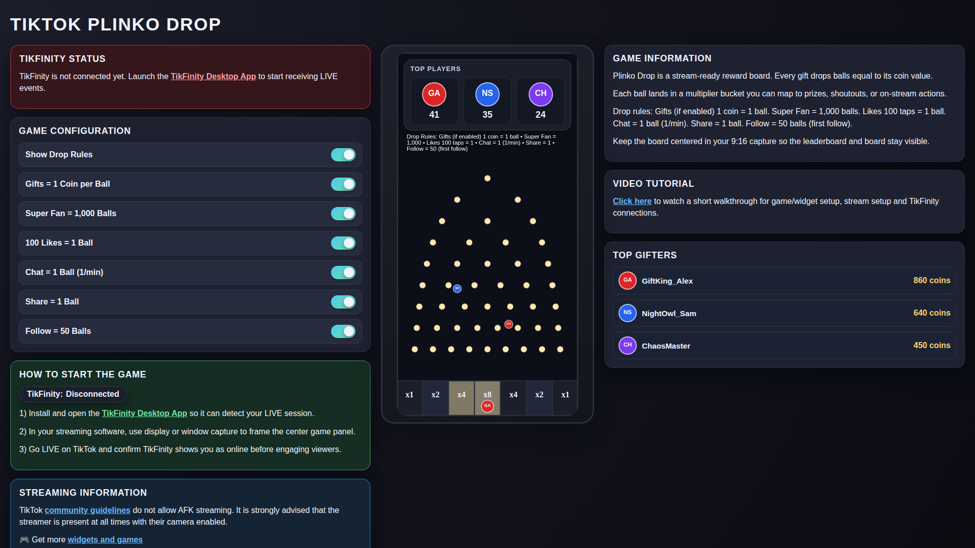 Plinko hero screenshot showing bucket hit