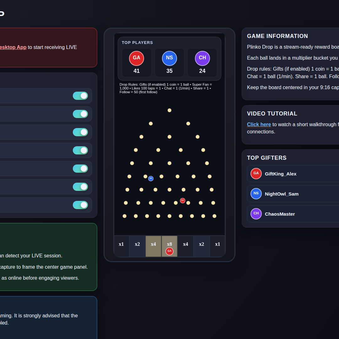 Plinko screenshot showing bucket hit
