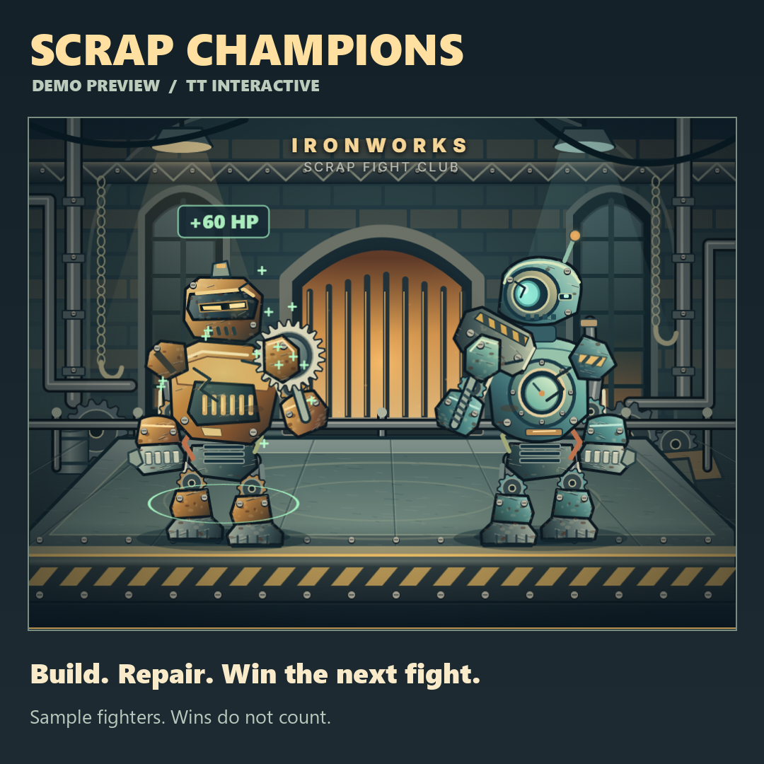 Scrap Champions screenshot showing bolt champion