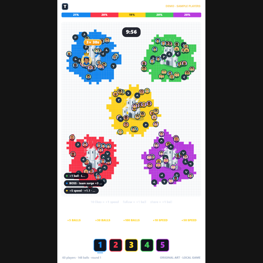 Territory War Castles screenshot showing active play