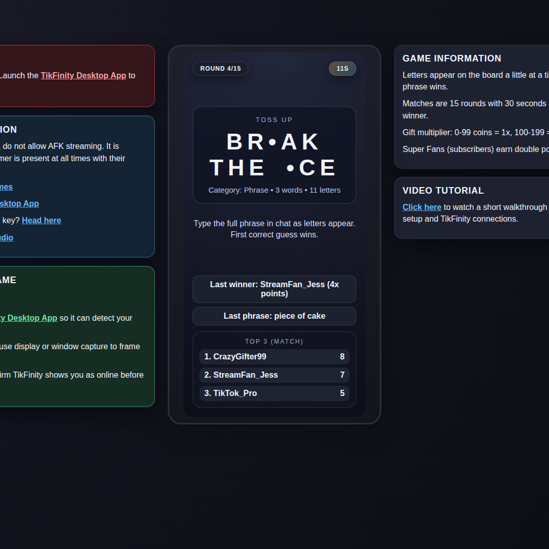 Toss Up screenshot showing early reveal