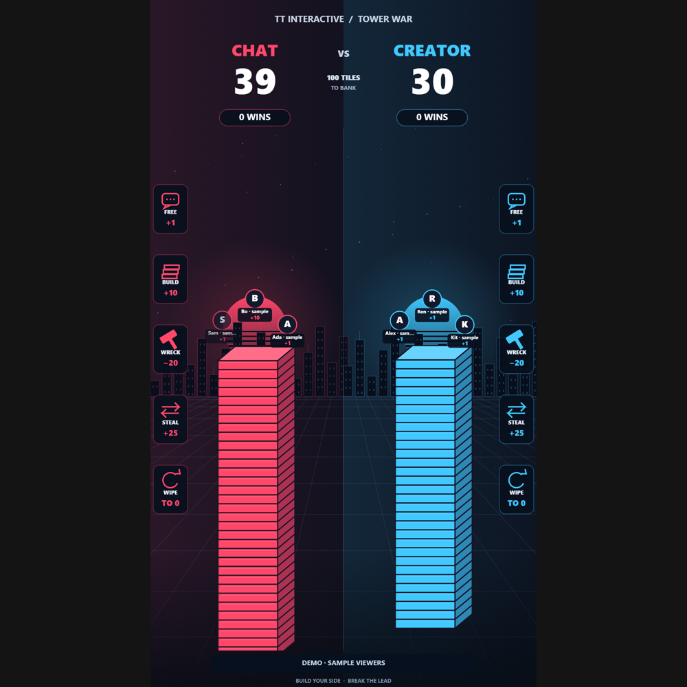 Tower War screenshot showing active battle