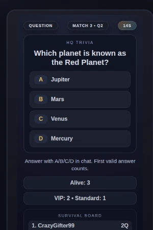 HQ Trivia game preview